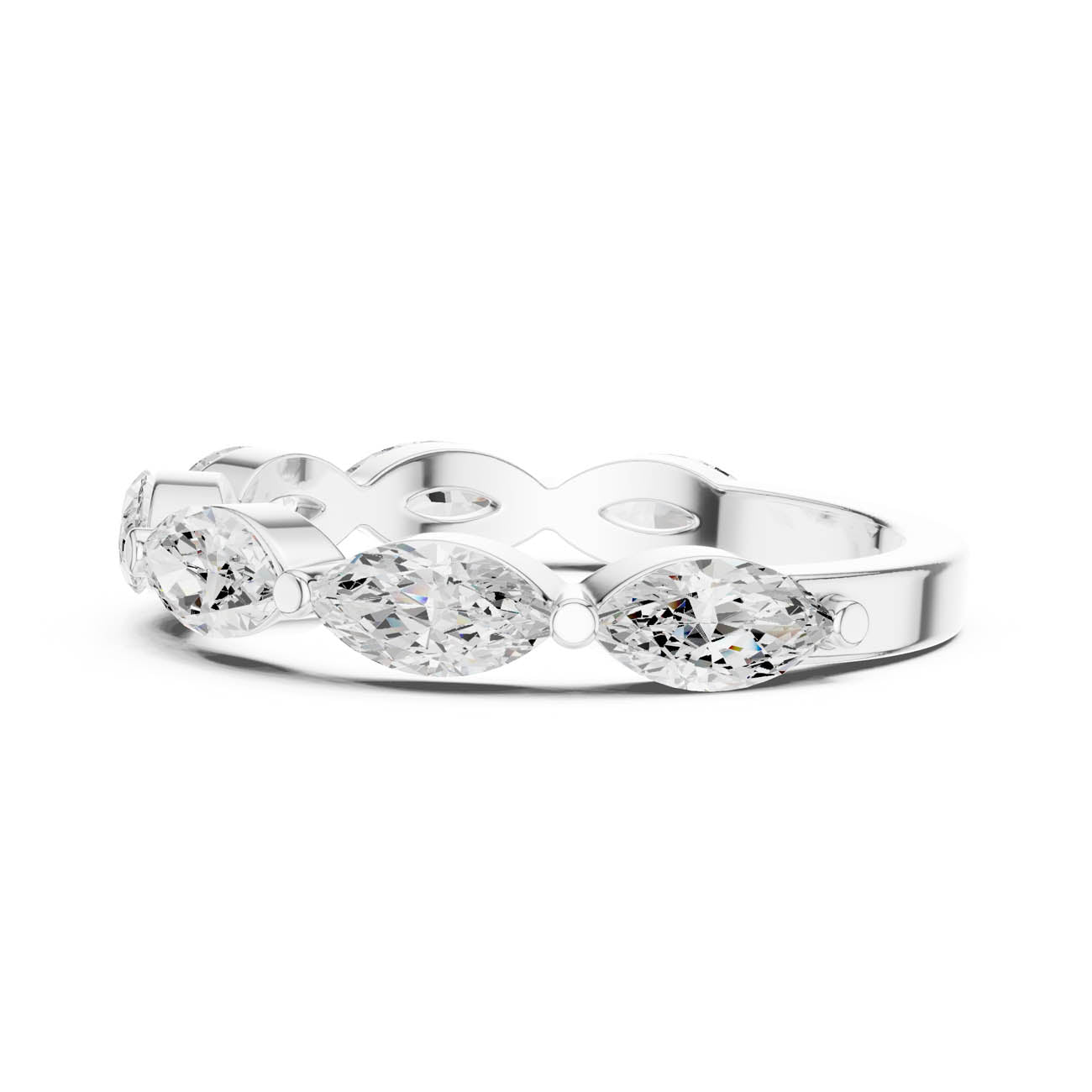 1.12 Ct. Marquise Diamond Half-Eternity Band (DDLR-379) 12