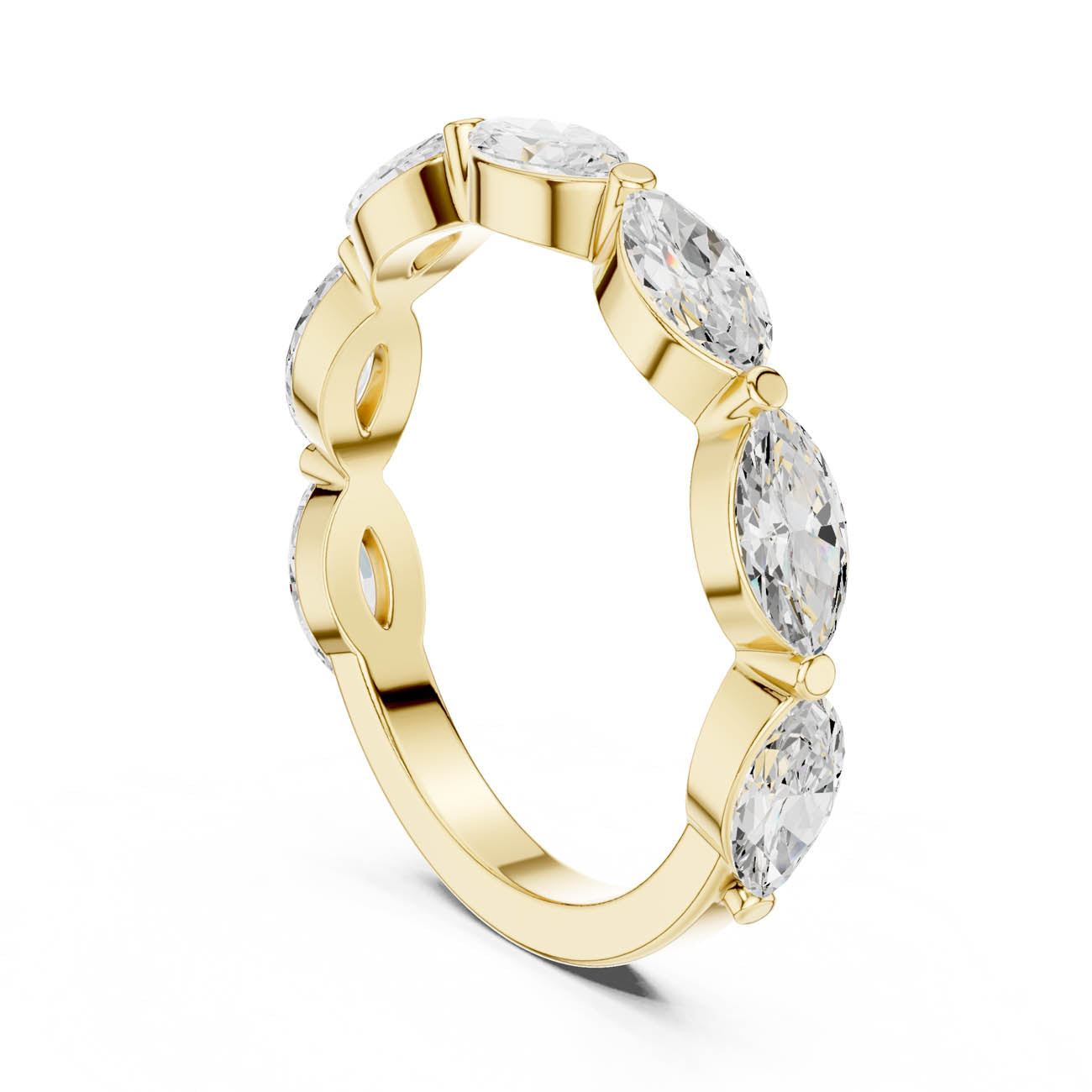 1.12 Ct. Marquise Diamond Half-Eternity Band (DDLR-379) 3