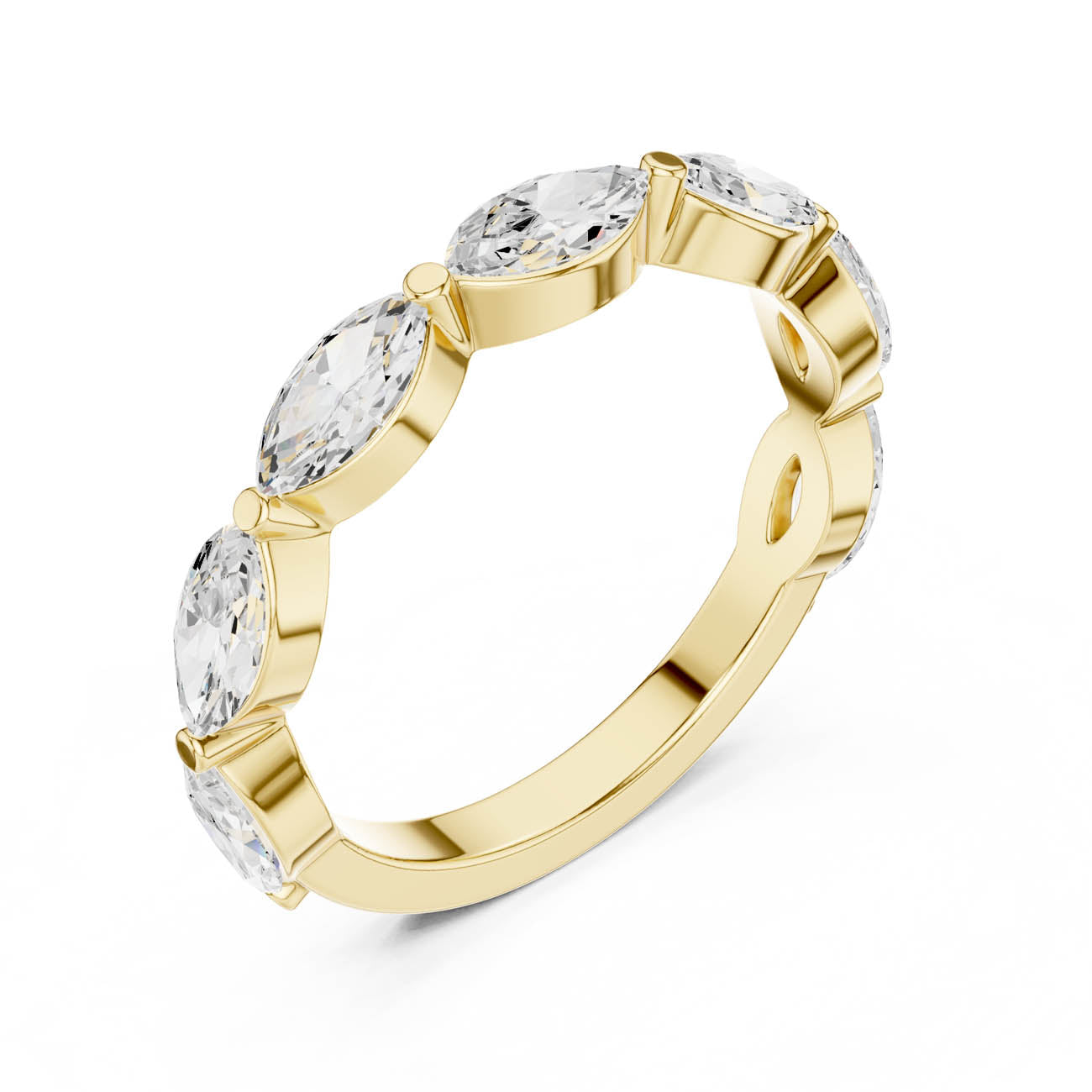 1.12 Ct. Marquise Diamond Half-Eternity Band (DDLR-379)