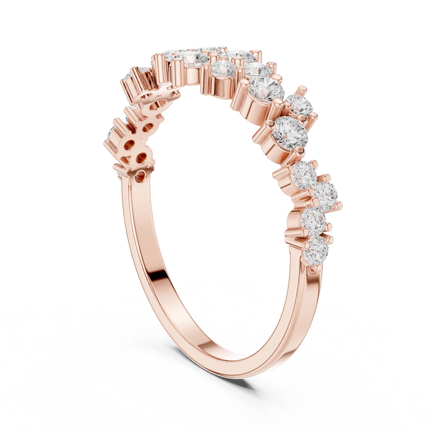 .54 Ct. Round Diamond Cluster Wedding Band (DDLR-380) 6