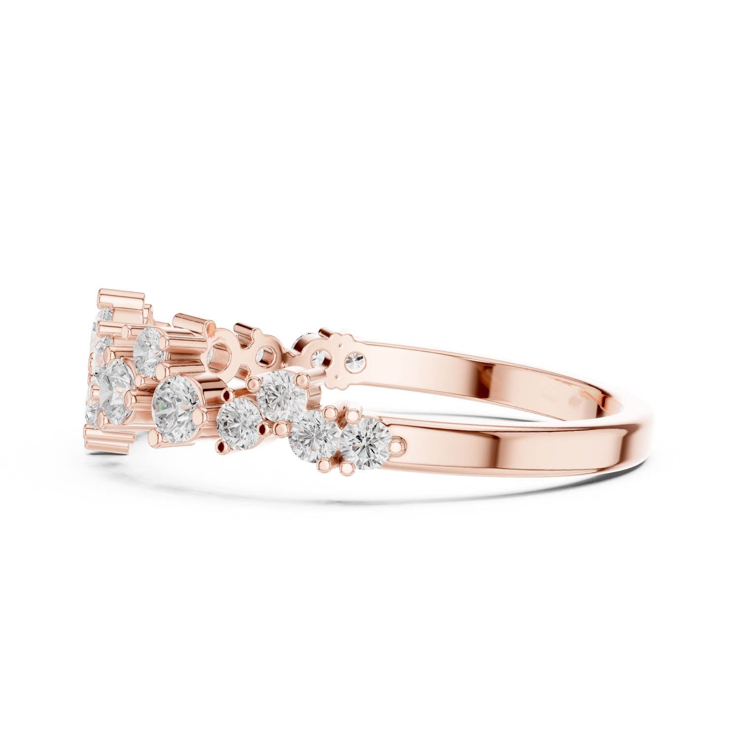 .54 Ct. Round Diamond Cluster Wedding Band (DDLR-380) 3
