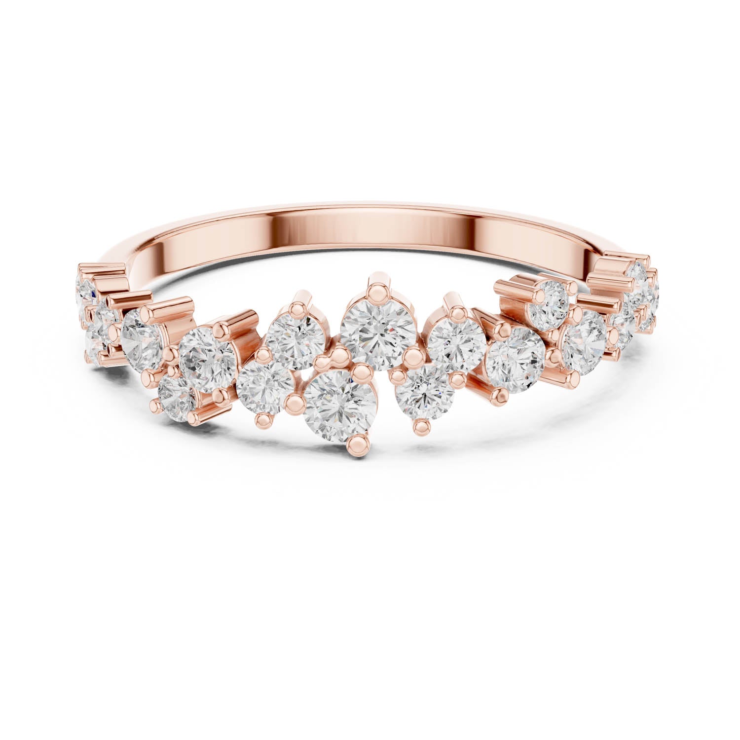 .54 Ct. Round Diamond Cluster Wedding Band (DDLR-380) 11