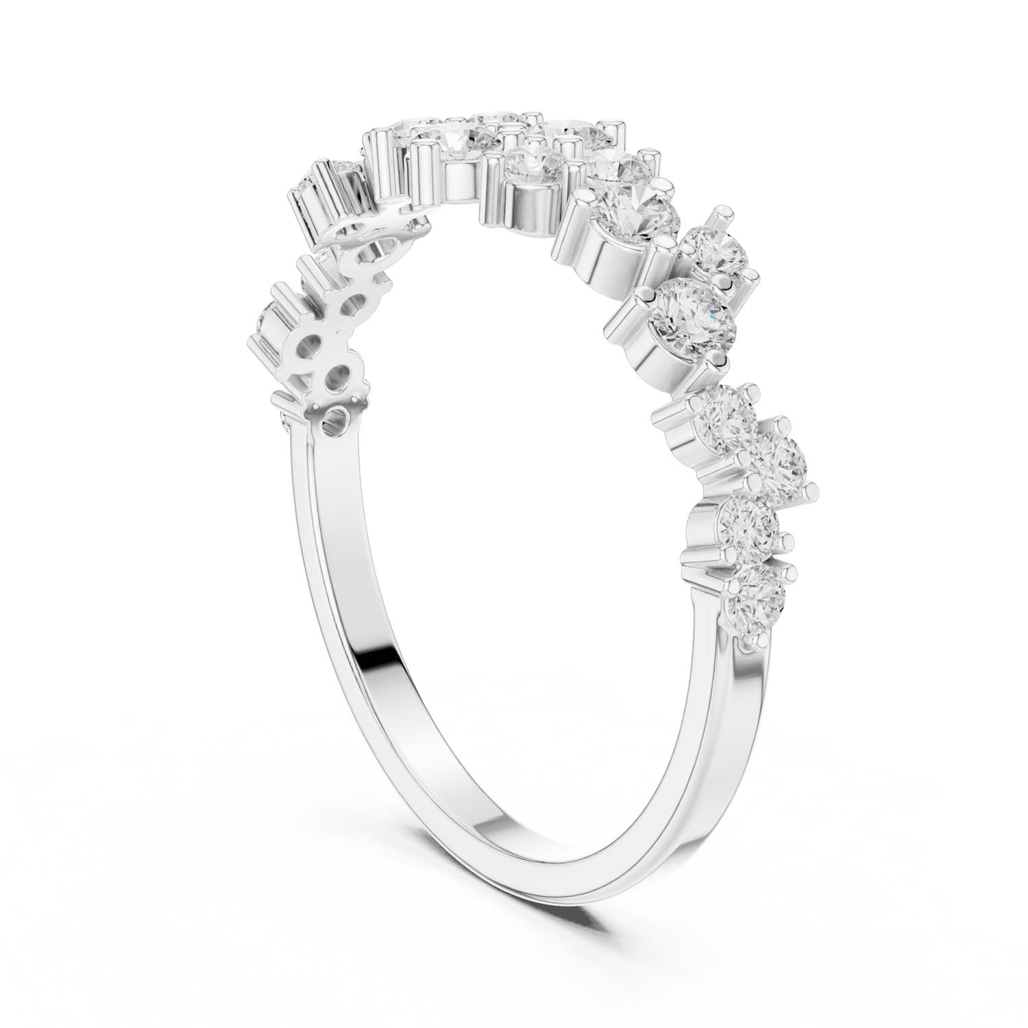 .54 Ct. Round Diamond Cluster Wedding Band (DDLR-380) 4