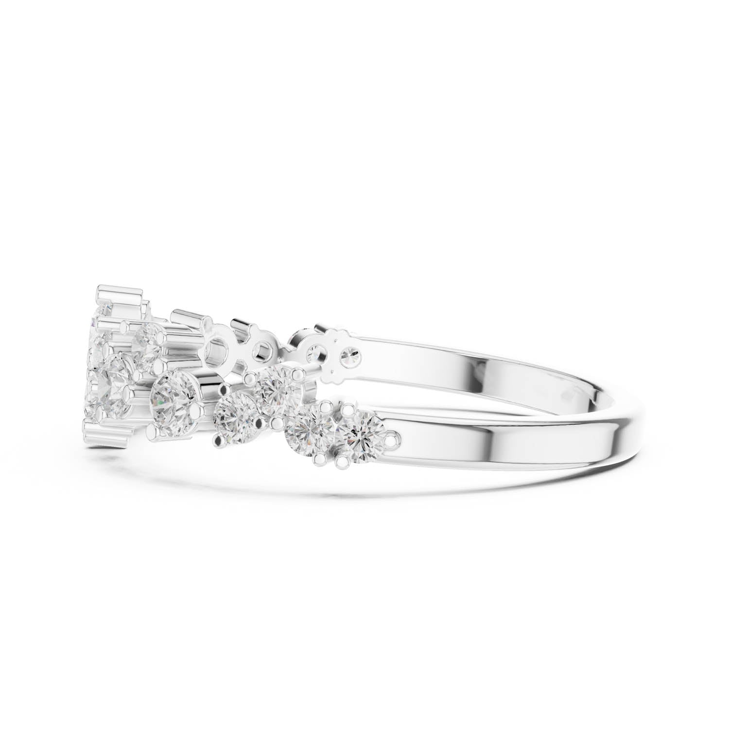 .54 Ct. Round Diamond Cluster Wedding Band (DDLR-380) 7