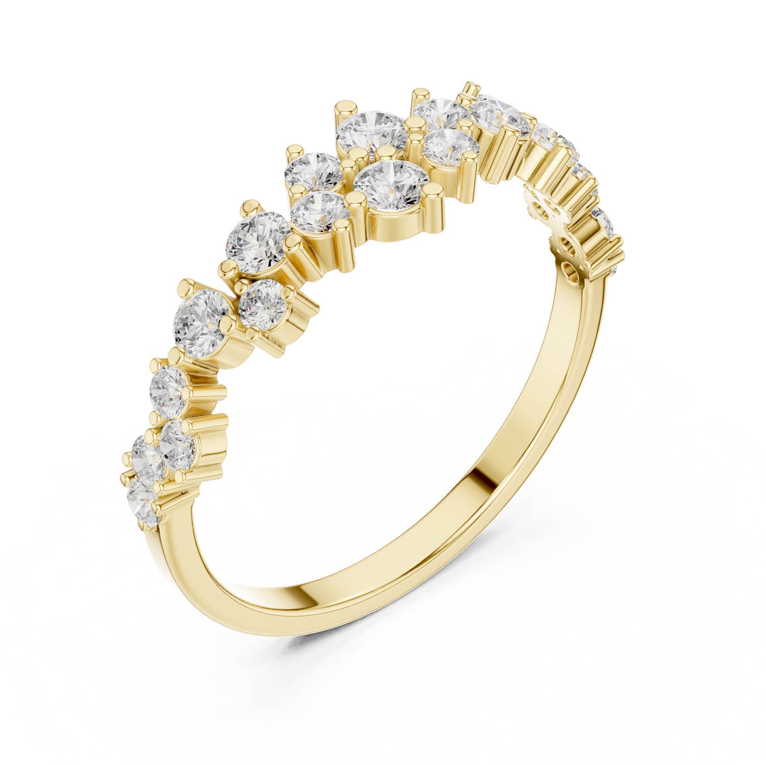 .54 Ct. Round Diamond Cluster Wedding Band (DDLR-380)