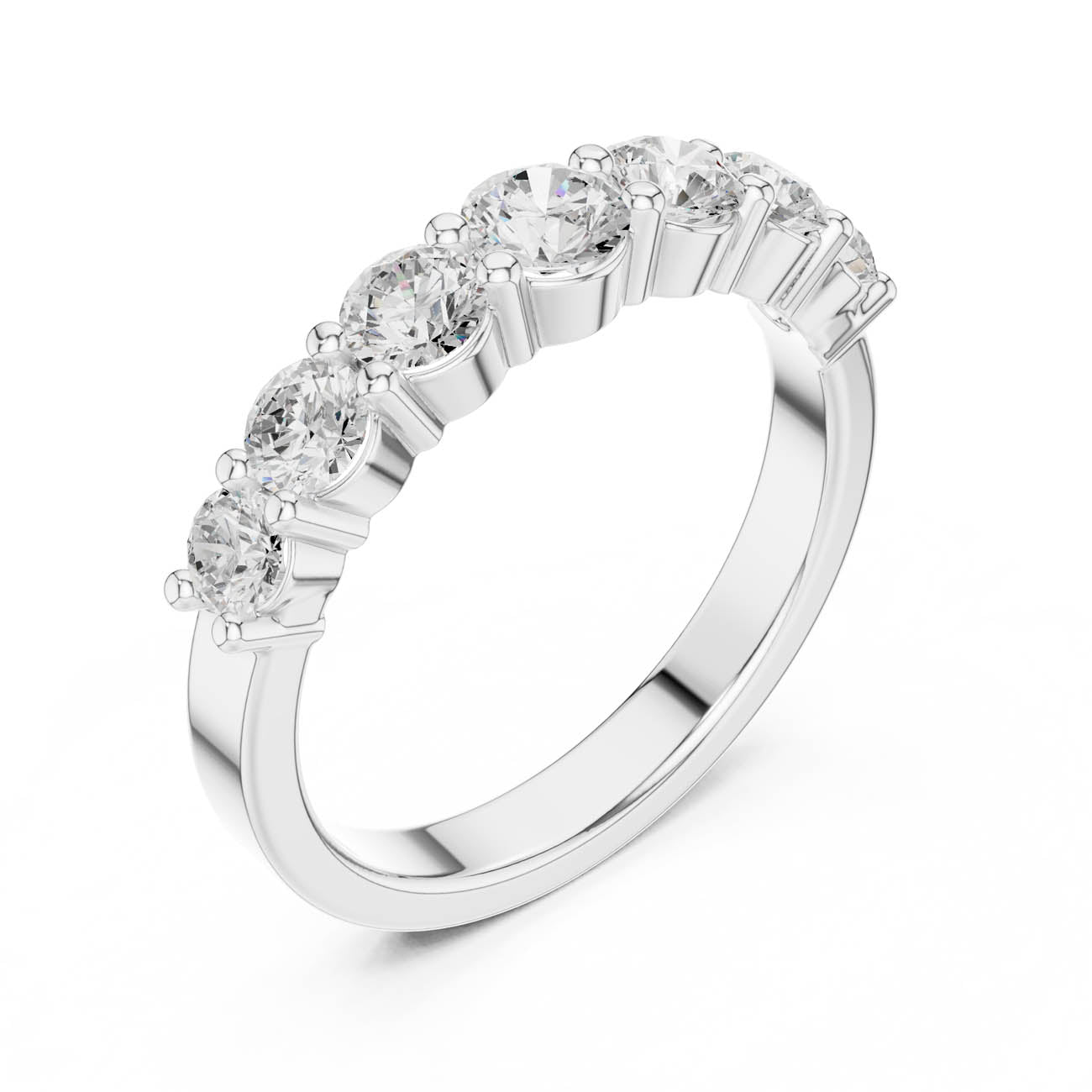 1.09 Ct. Seven-Stone Round Diamond Anniversary Ring (DDLR-382) 11