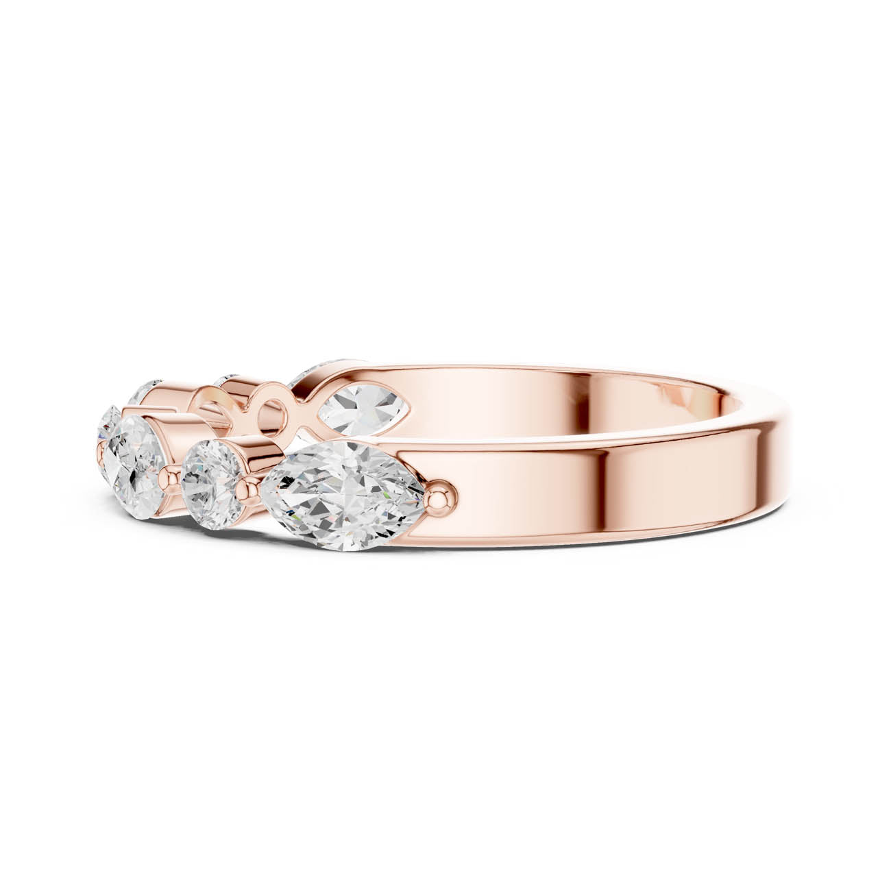 .79 Ct. Round and Marquise Alternating Half-Eternity Band (DDLR-384) 9