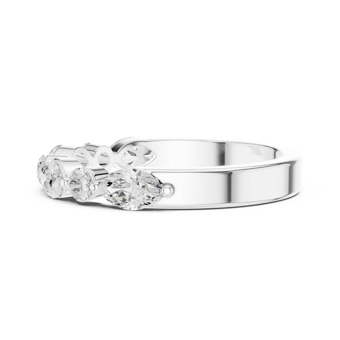 .79 Ct. Round and Marquise Alternating Half-Eternity Band (DDLR-384) 12