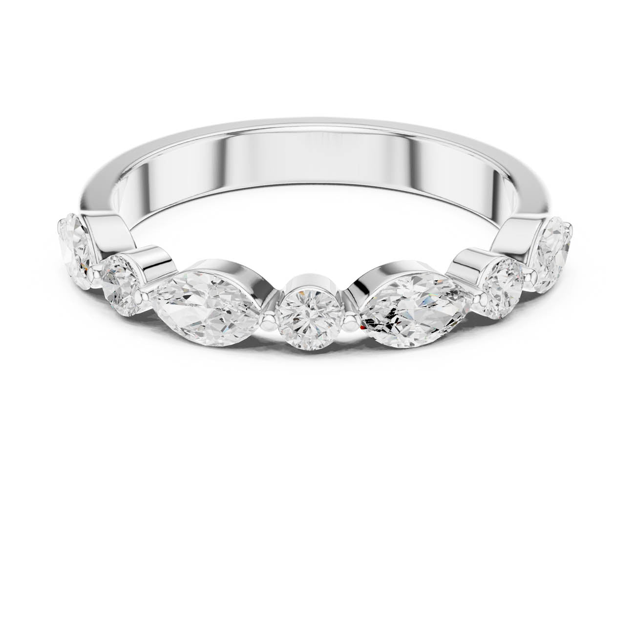 .79 Ct. Round and Marquise Alternating Half-Eternity Band (DDLR-384)