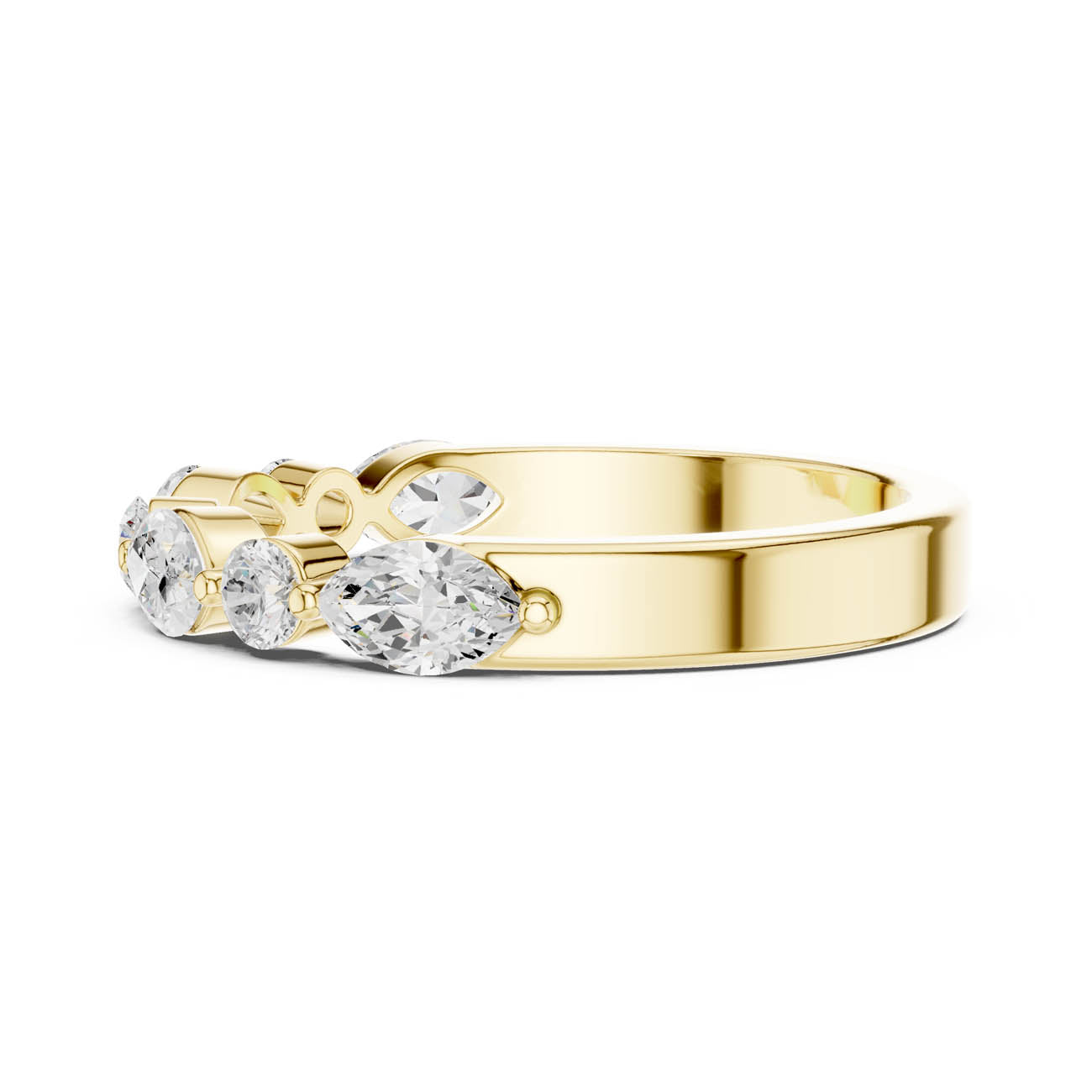 .79 Ct. Round and Marquise Alternating Half-Eternity Band (DDLR-384) 4