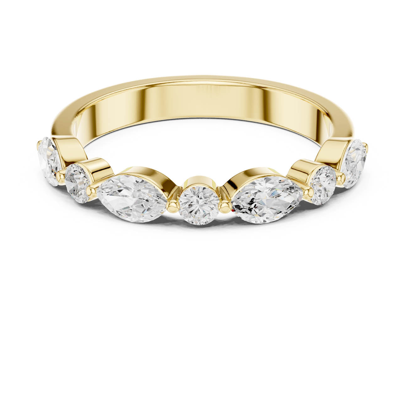 .79 Ct. Round and Marquise Alternating Half-Eternity Band (DDLR-384) 5