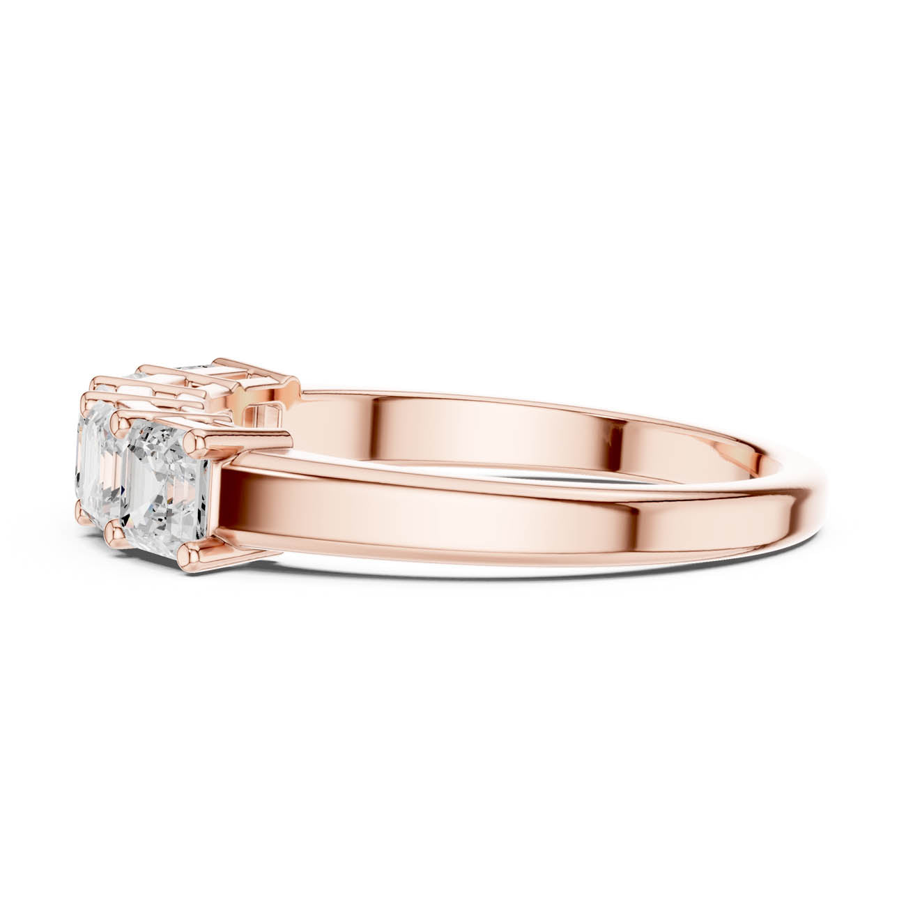 1.11 Ct. Five-Stone Asscher Cut Diamond Ring (DDLR-386) 12