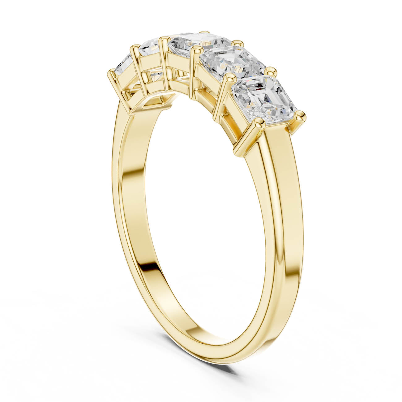 1.11 Ct. Five-Stone Asscher Cut Diamond Ring (DDLR-386) 3