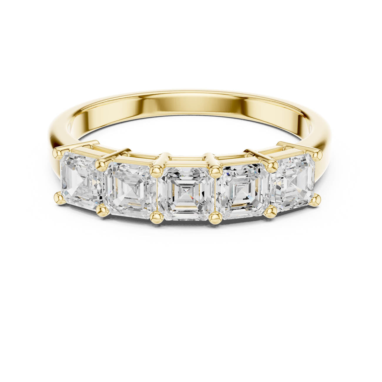 1.11 Ct. Five-Stone Asscher Cut Diamond Ring (DDLR-386) 5