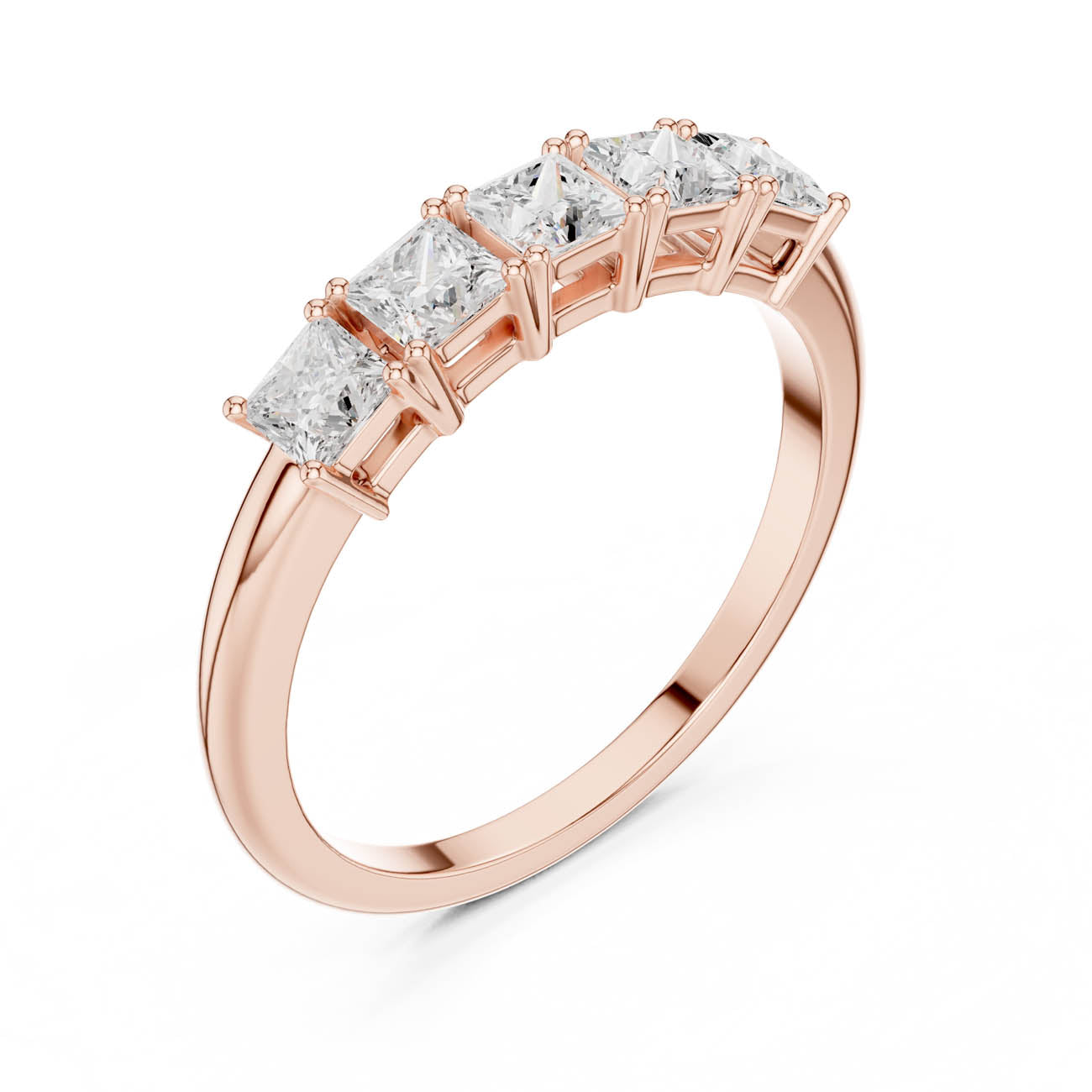 .65 Ct. Five-Stone Princess Cut Diamond Ring (DDLR-424) 6