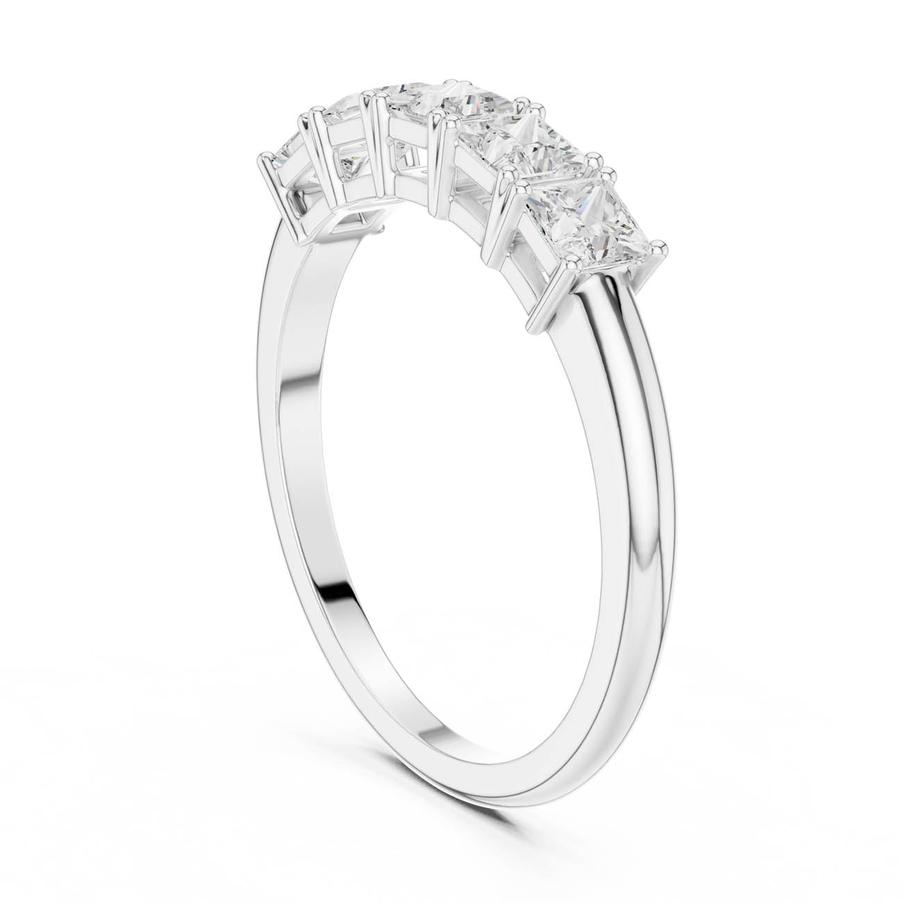 .65 Ct. Five-Stone Princess Cut Diamond Ring (DDLR-424) 11