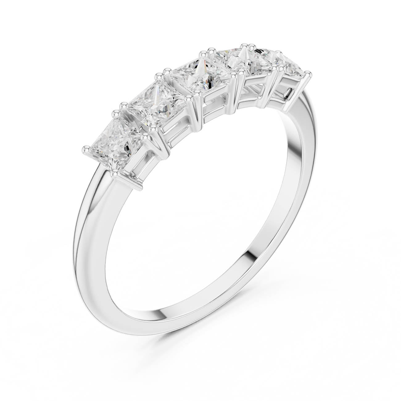 .65 Ct. Five-Stone Princess Cut Diamond Ring (DDLR-424) 10