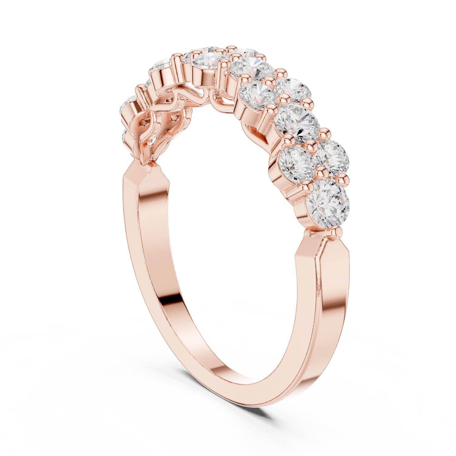 .93 Ct. Round Diamond Cluster Band with Shared Prong Setting (DDLR-451) 7