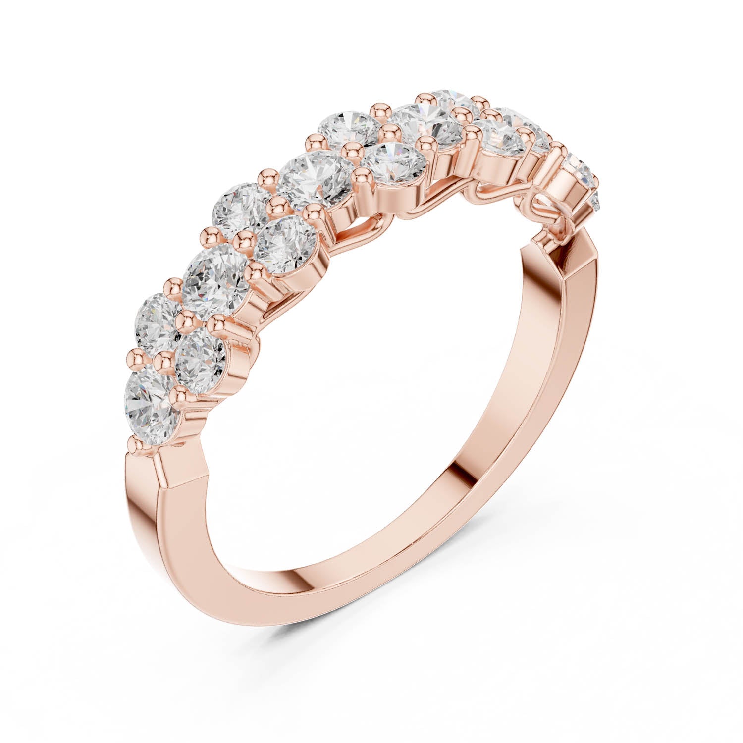 .93 Ct. Round Diamond Cluster Band with Shared Prong Setting (DDLR-451) 10