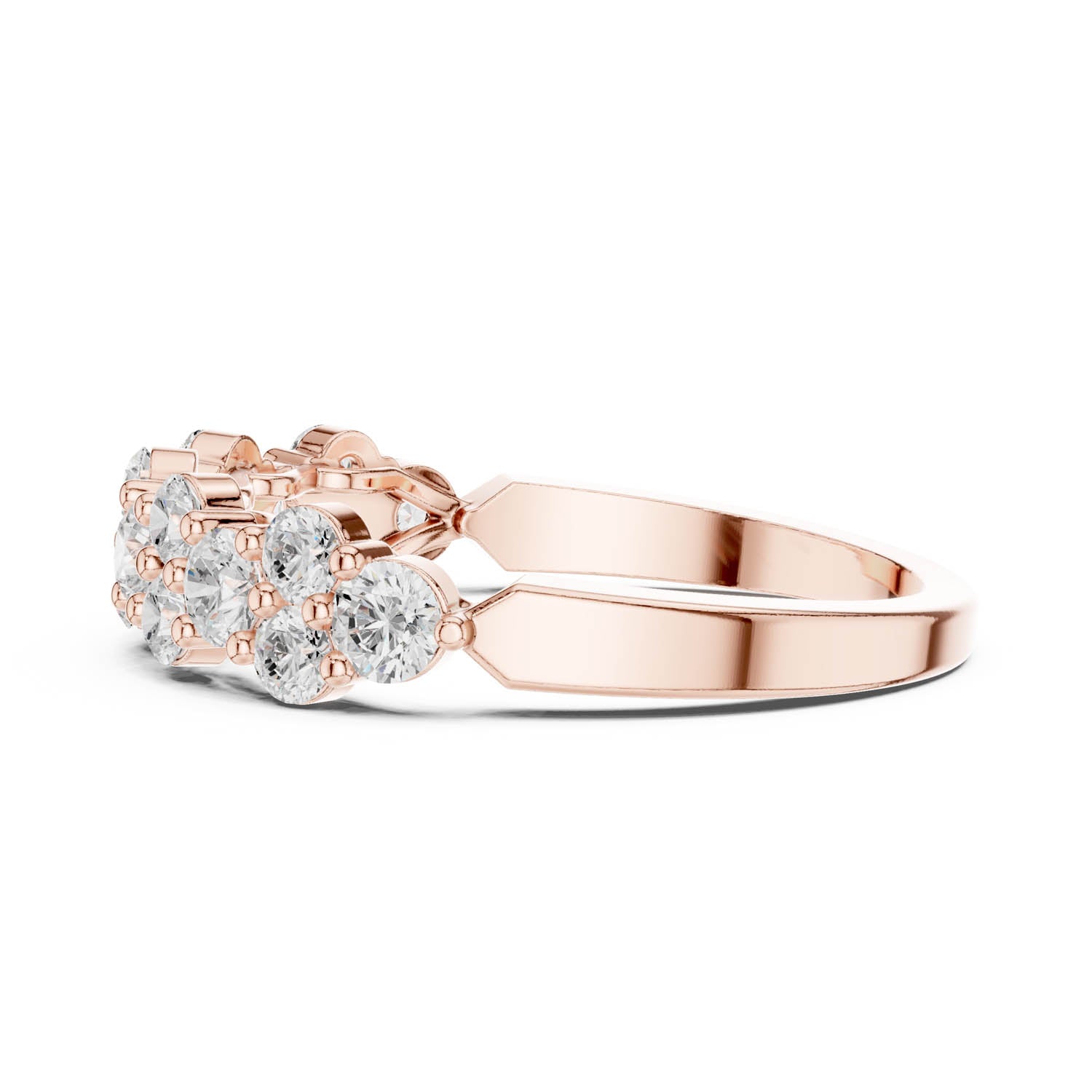 .93 Ct. Round Diamond Cluster Band with Shared Prong Setting (DDLR-451) 3
