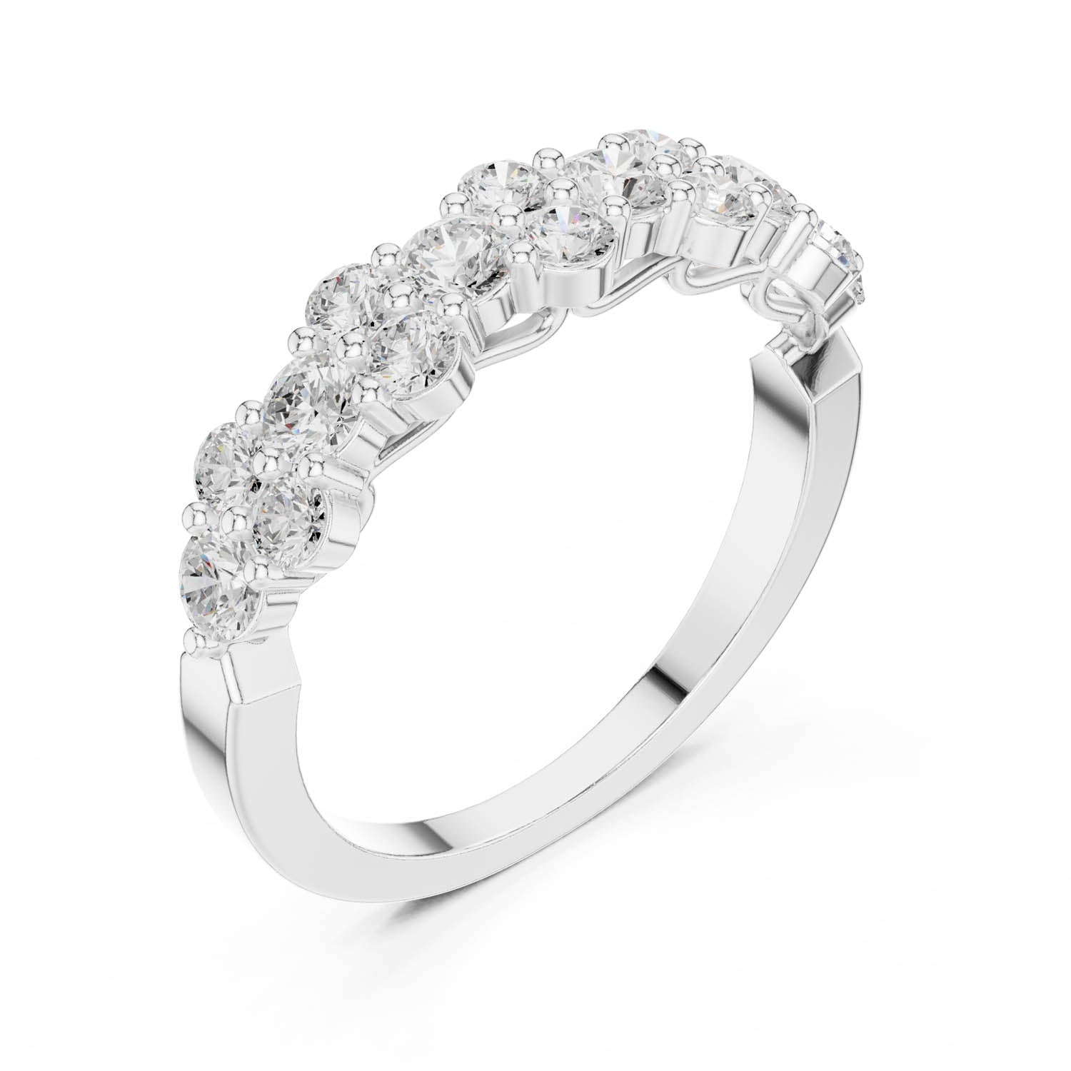 .93 Ct. Round Diamond Cluster Band with Shared Prong Setting (DDLR-451) 12