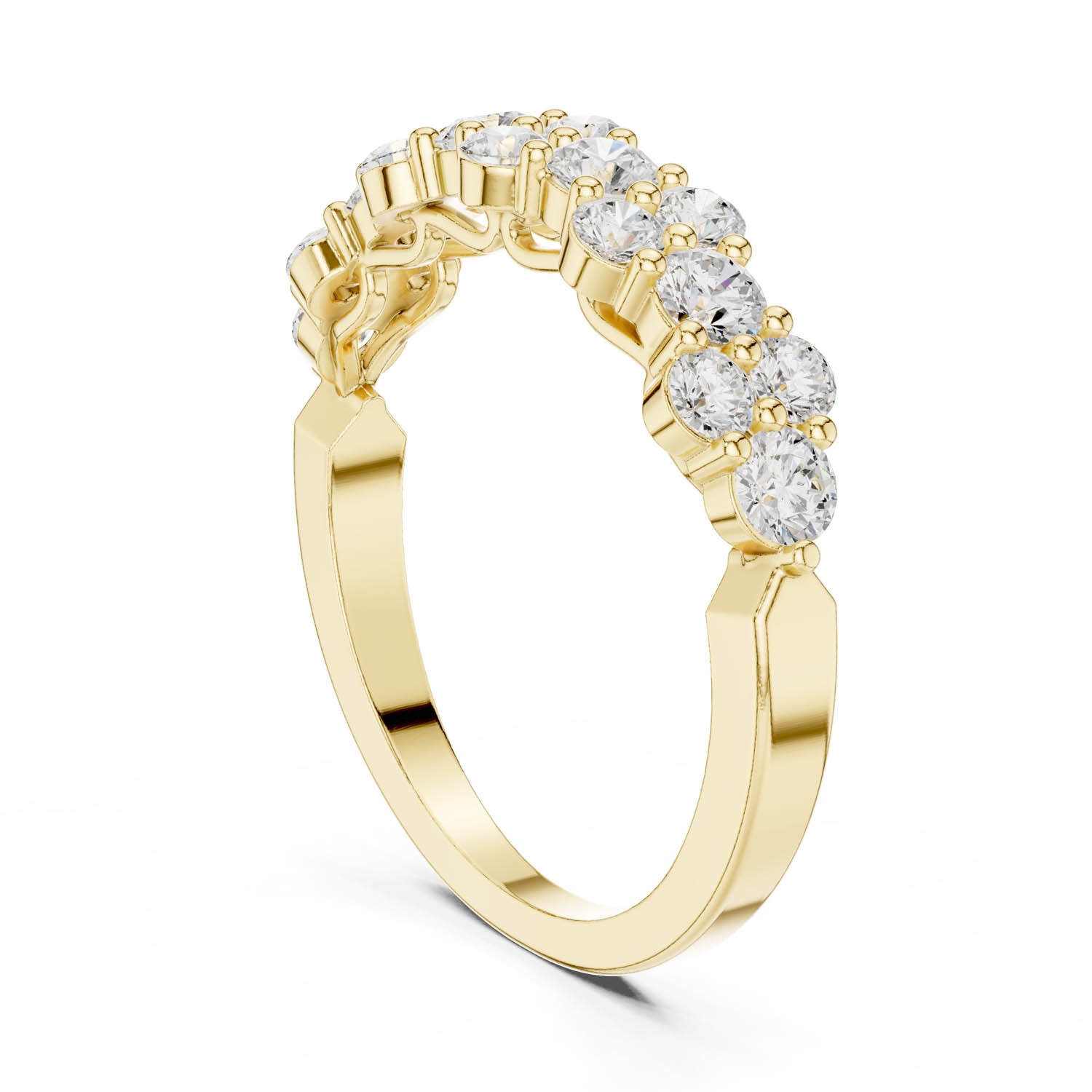 .93 Ct. Round Diamond Cluster Band with Shared Prong Setting (DDLR-451) 9