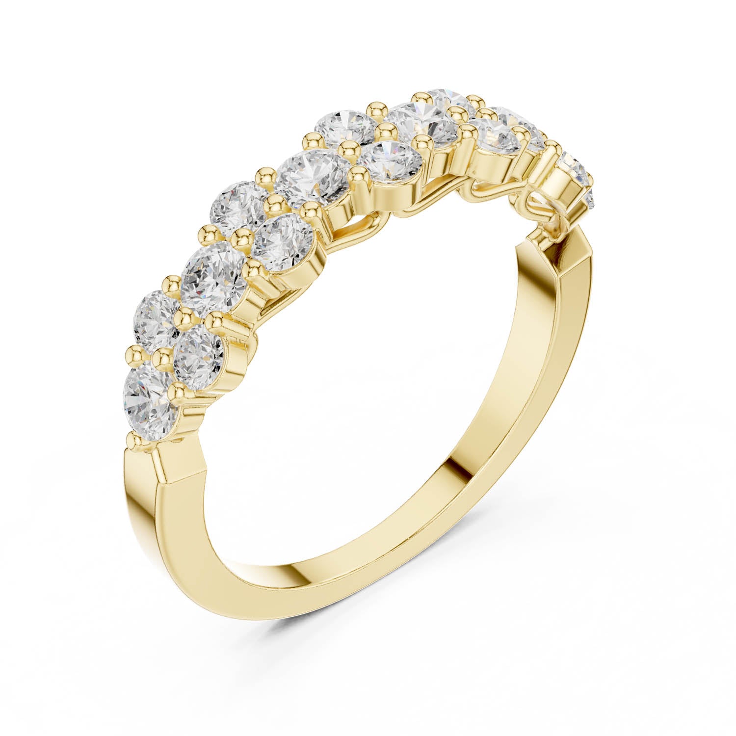 .93 Ct. Round Diamond Cluster Band with Shared Prong Setting (DDLR-451)