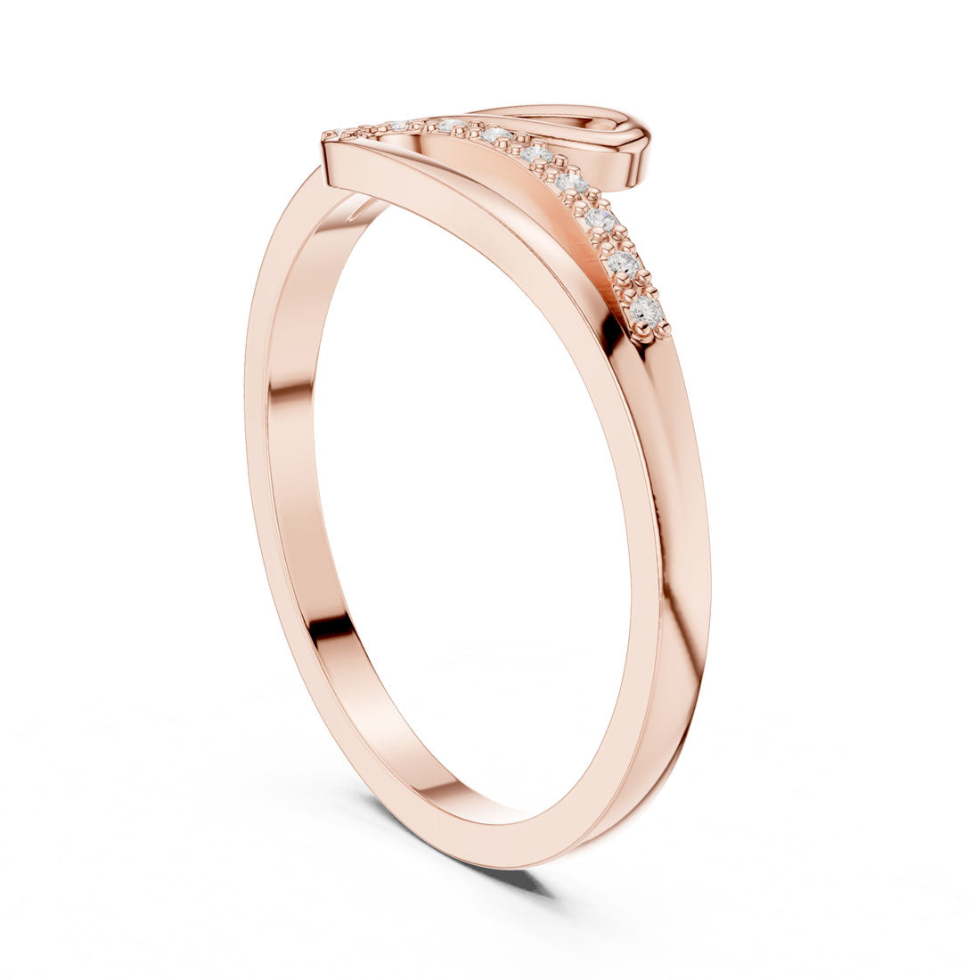 .04 Ct. Open Bypass Diamond Ring with Pavé Accents (DDLR-476) 11