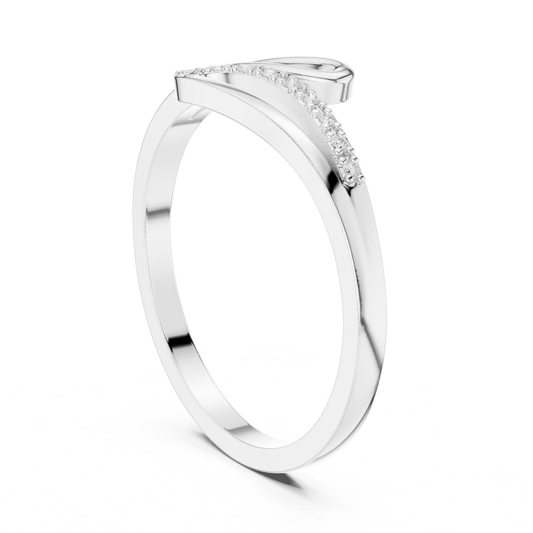 .04 Ct. Open Bypass Diamond Ring with Pavé Accents (DDLR-476) 7