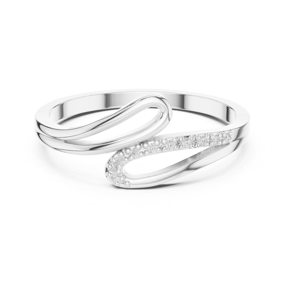 .04 Ct. Open Bypass Diamond Ring with Pavé Accents (DDLR-476) 5