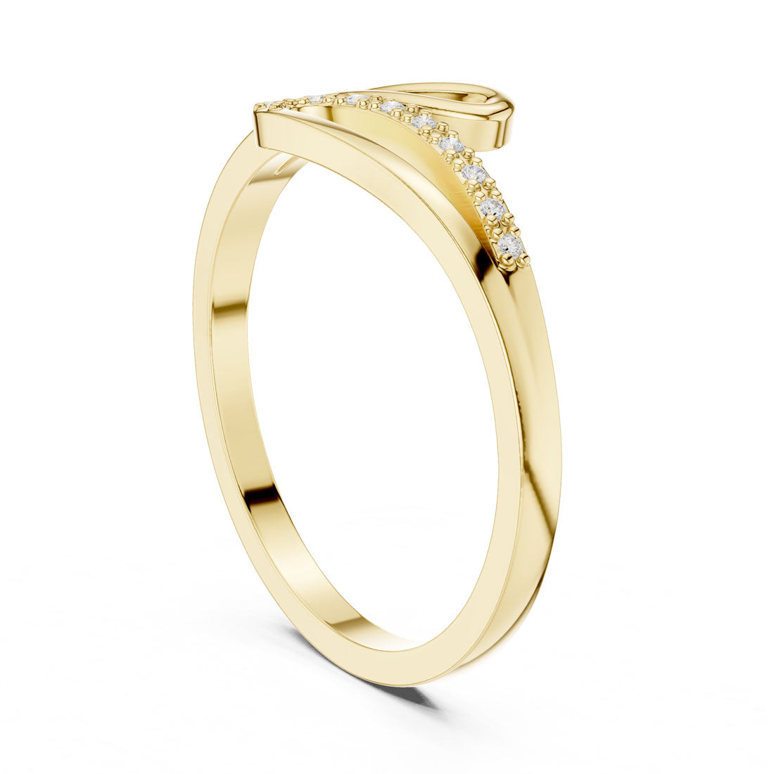 .04 Ct. Open Bypass Diamond Ring with Pavé Accents (DDLR-476) 3