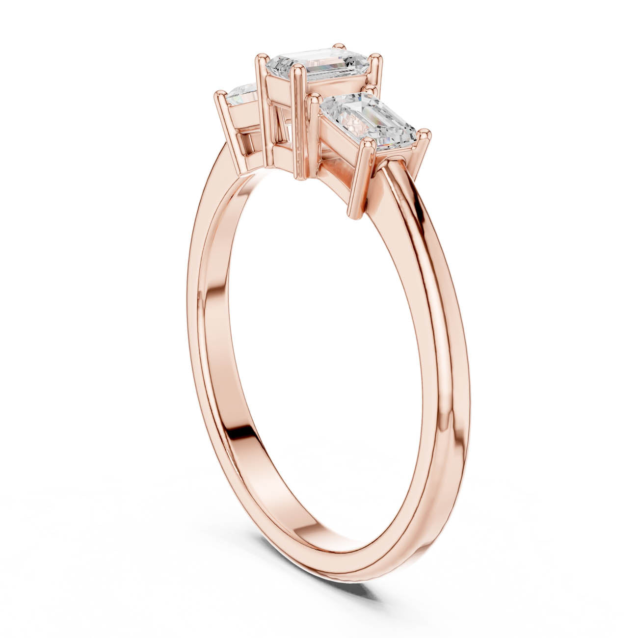 1.68 Ct. Emerald Cut Three-Stone Diamond Ring (DDLR-480) 10