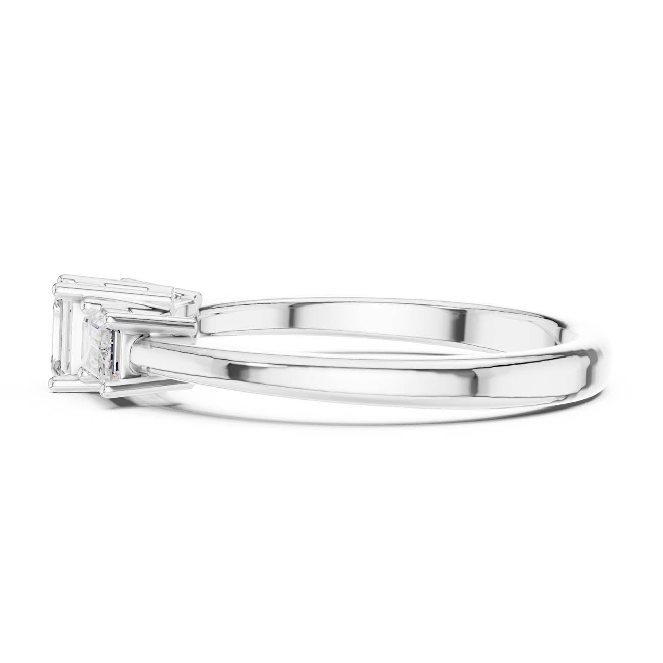 1.68 Ct. Emerald Cut Three-Stone Diamond Ring (DDLR-480) 8