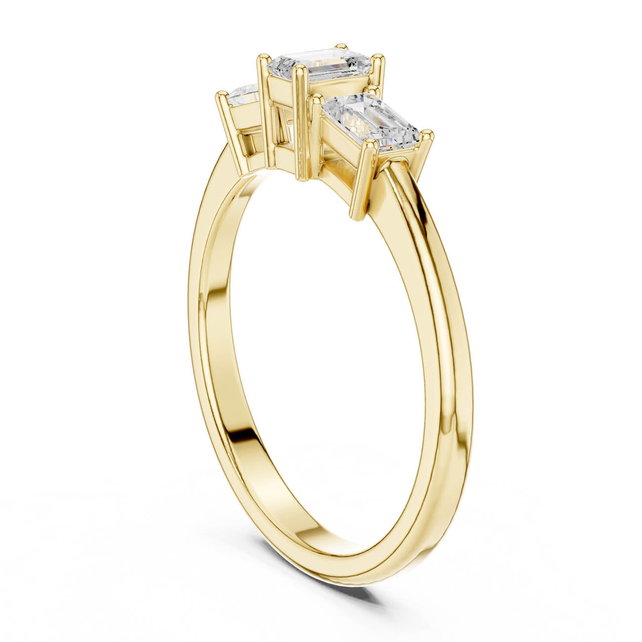 1.68 Ct. Emerald Cut Three-Stone Diamond Ring (DDLR-480) 3