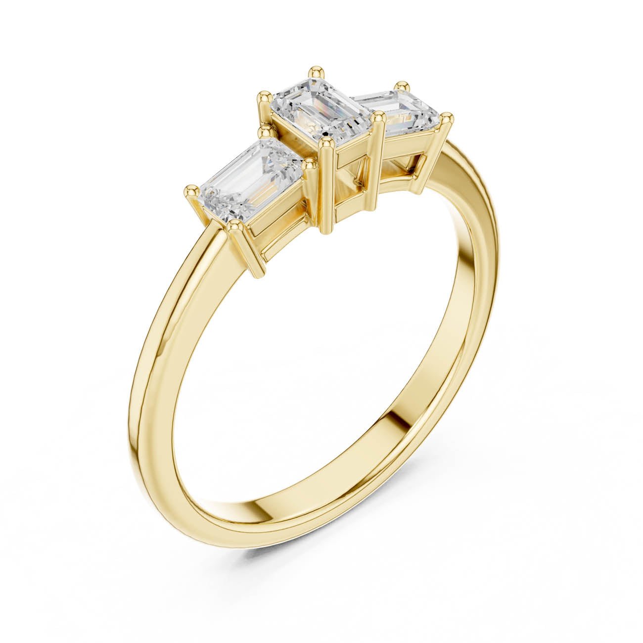 1.68 Ct. Emerald Cut Three-Stone Diamond Ring (DDLR-480)