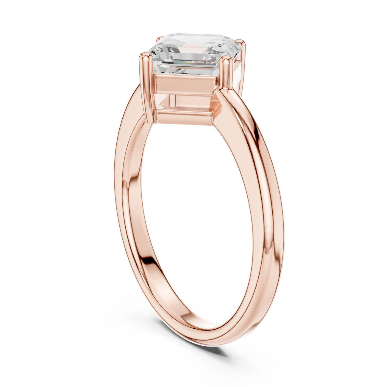 1.44 Ct. Asscher Cut Diamond Solitaire Ring with Four-Prong Setting (DDLR-482) 8