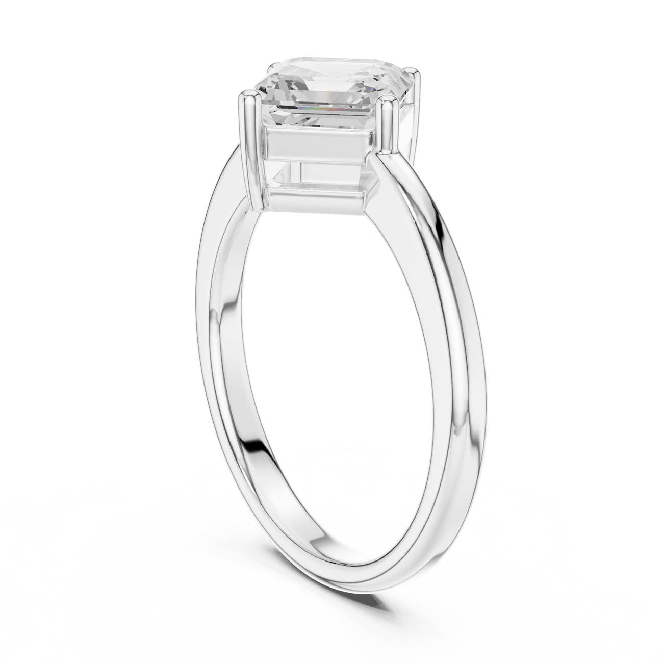 1.44 Ct. Asscher Cut Diamond Solitaire Ring with Four-Prong Setting (DDLR-482) 10