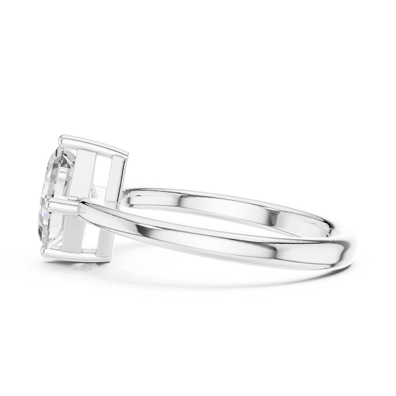 1.44 Ct. Asscher Cut Diamond Solitaire Ring with Four-Prong Setting (DDLR-482) 12