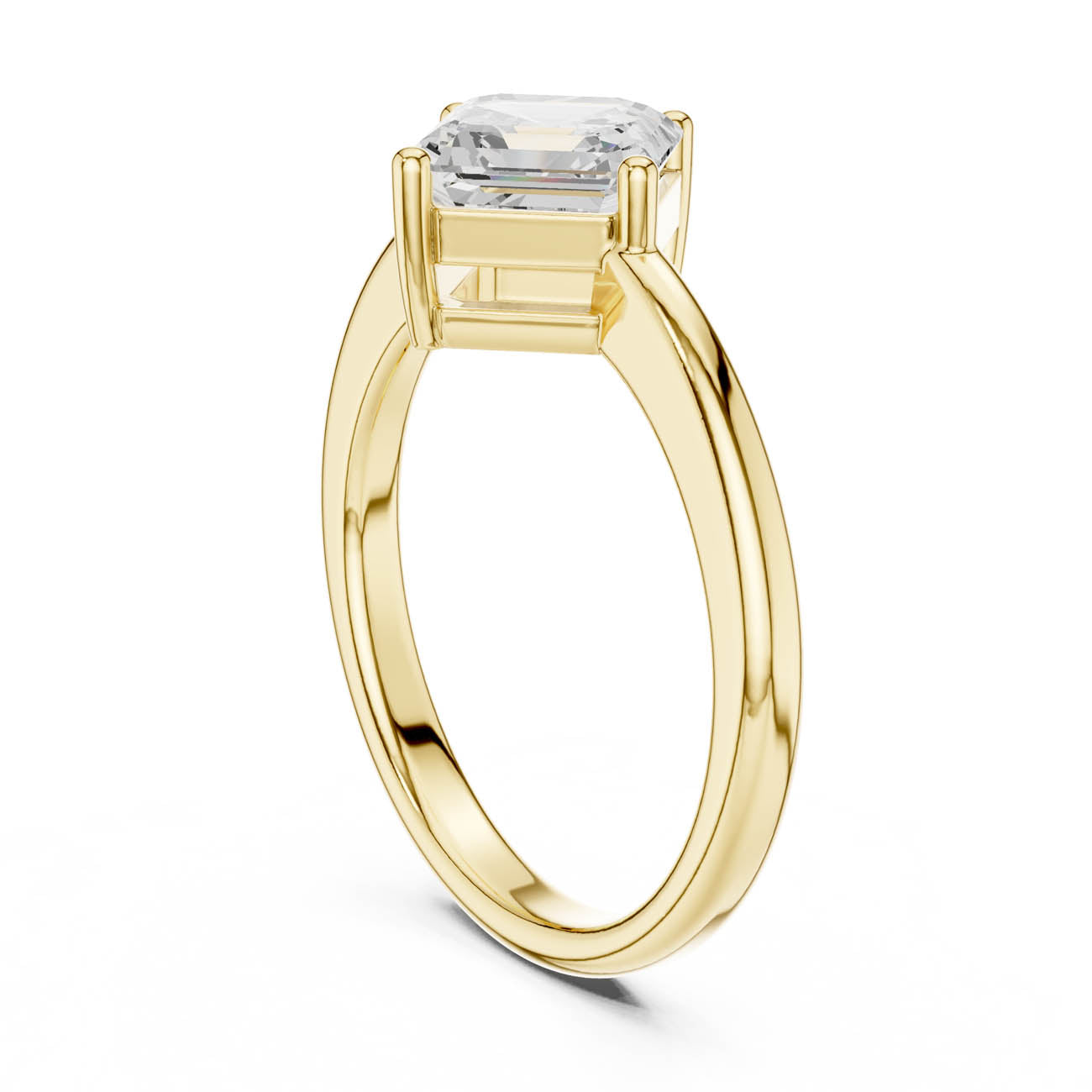 1.44 Ct. Asscher Cut Diamond Solitaire Ring with Four-Prong Setting (DDLR-482) 3