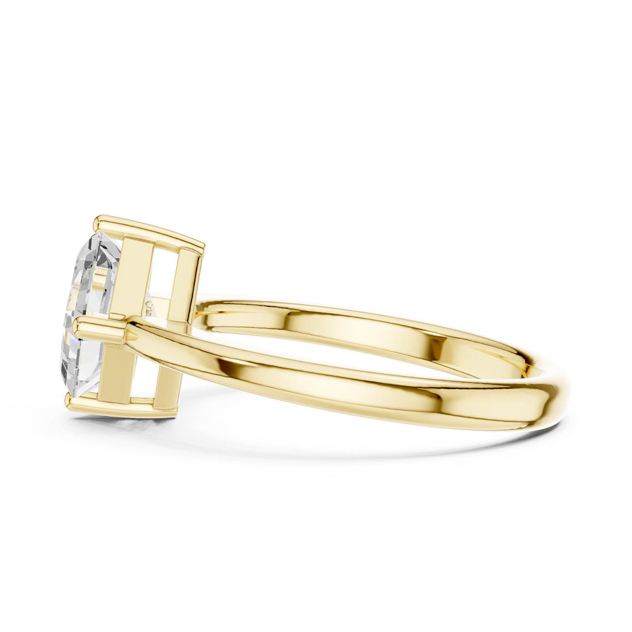 1.44 Ct. Asscher Cut Diamond Solitaire Ring with Four-Prong Setting (DDLR-482) 4