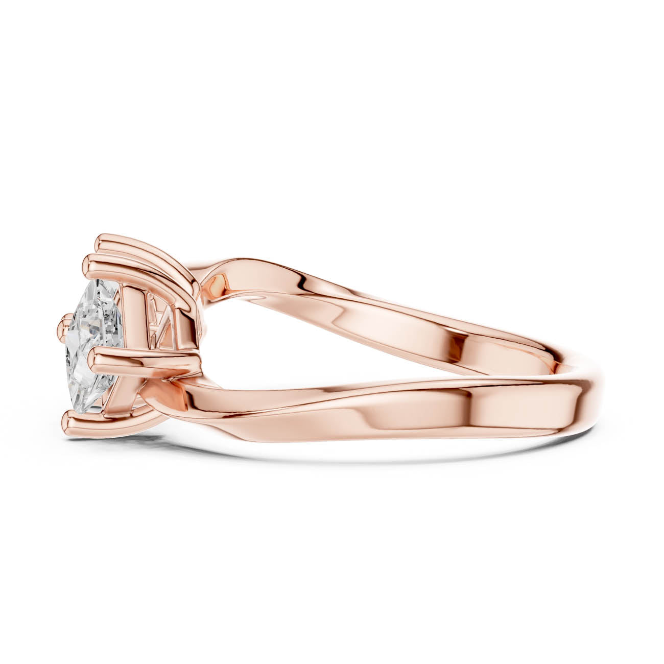 .87 Ct. Princess Cut Two Stone Open Bypass Ring (DDLR-489) 11