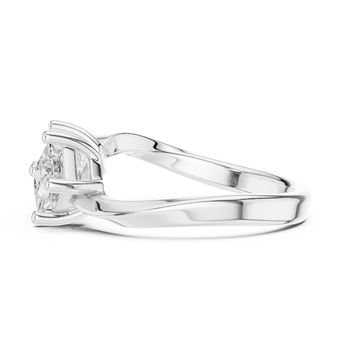 .87 Ct. Princess Cut Two Stone Open Bypass Ring (DDLR-489) 12