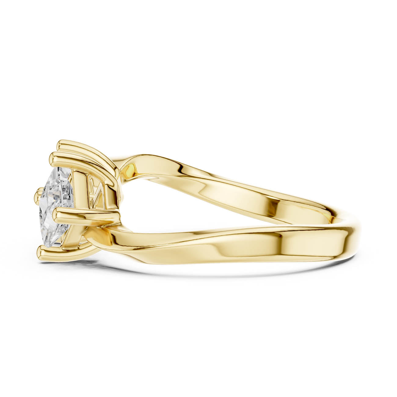 .87 Ct. Princess Cut Two Stone Open Bypass Ring (DDLR-489) 4