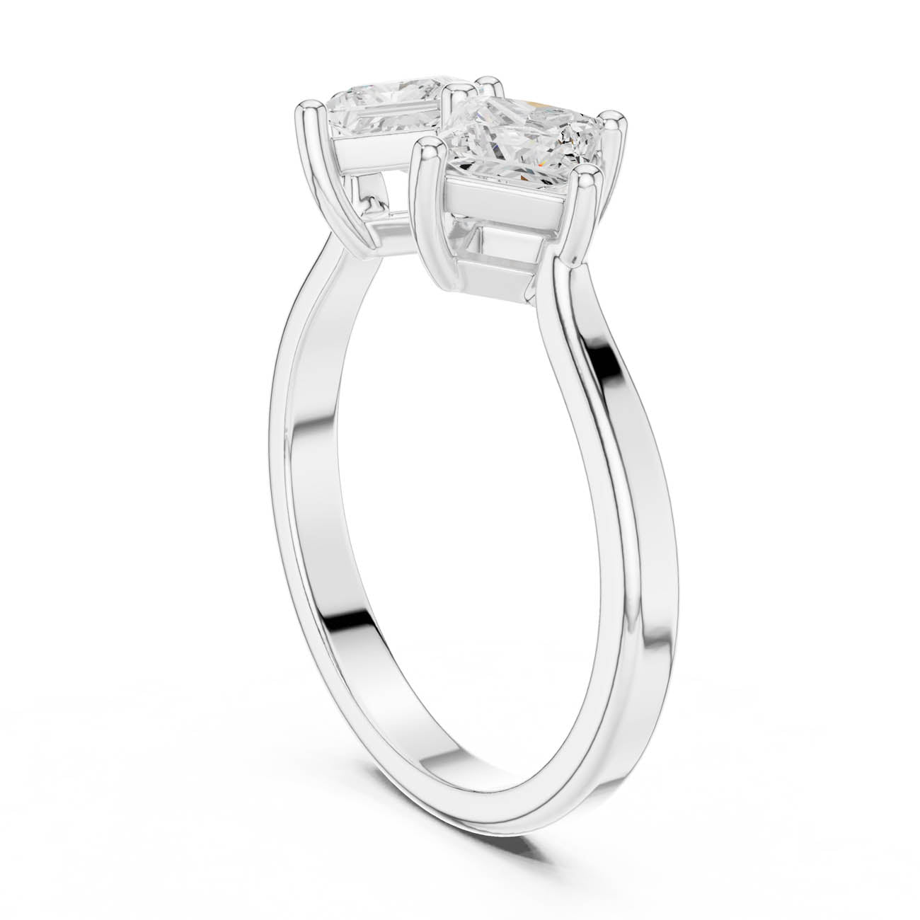 .87 Ct. Princess-Cut Two-Stone Duo Diamond Ring (DDLR-490) 7