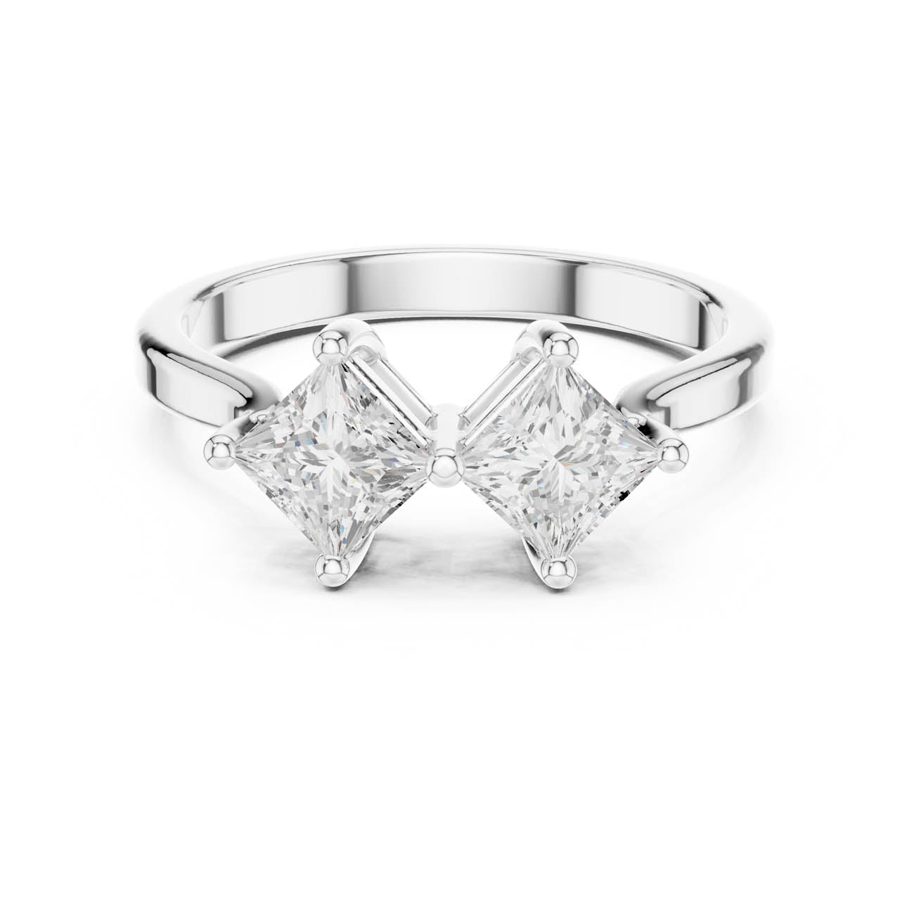 .87 Ct. Princess-Cut Two-Stone Duo Diamond Ring (DDLR-490)