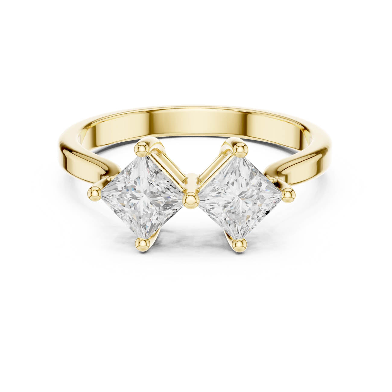 .87 Ct. Princess-Cut Two-Stone Duo Diamond Ring (DDLR-490)