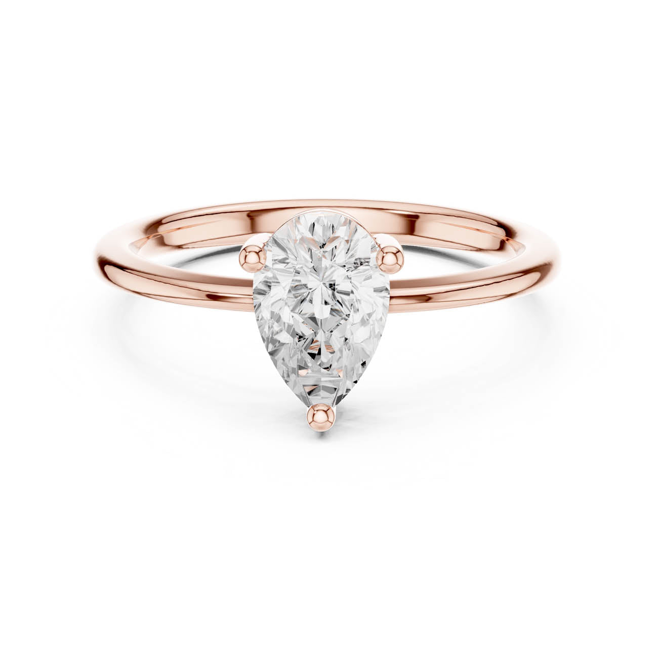 .90 Ct. Pear-Cut Diamond Solitaire Ring (DDLR-500) 7