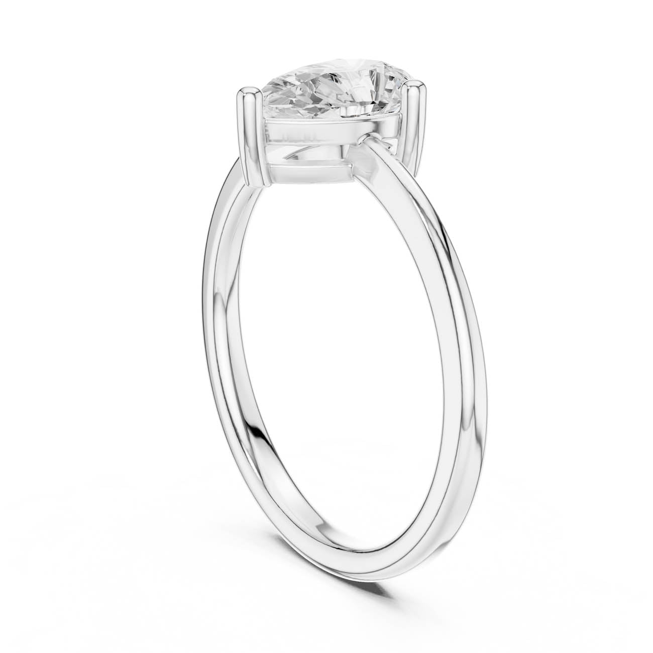.90 Ct. Pear-Cut Diamond Solitaire Ring (DDLR-500) 10