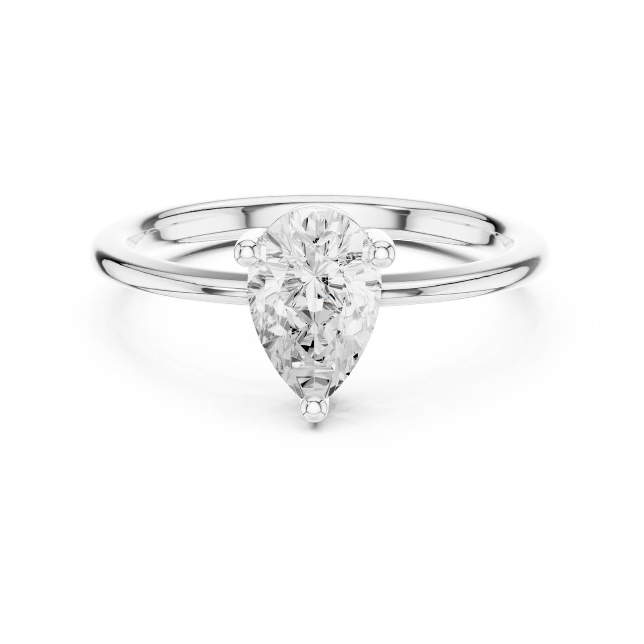 .90 Ct. Pear-Cut Diamond Solitaire Ring (DDLR-500)