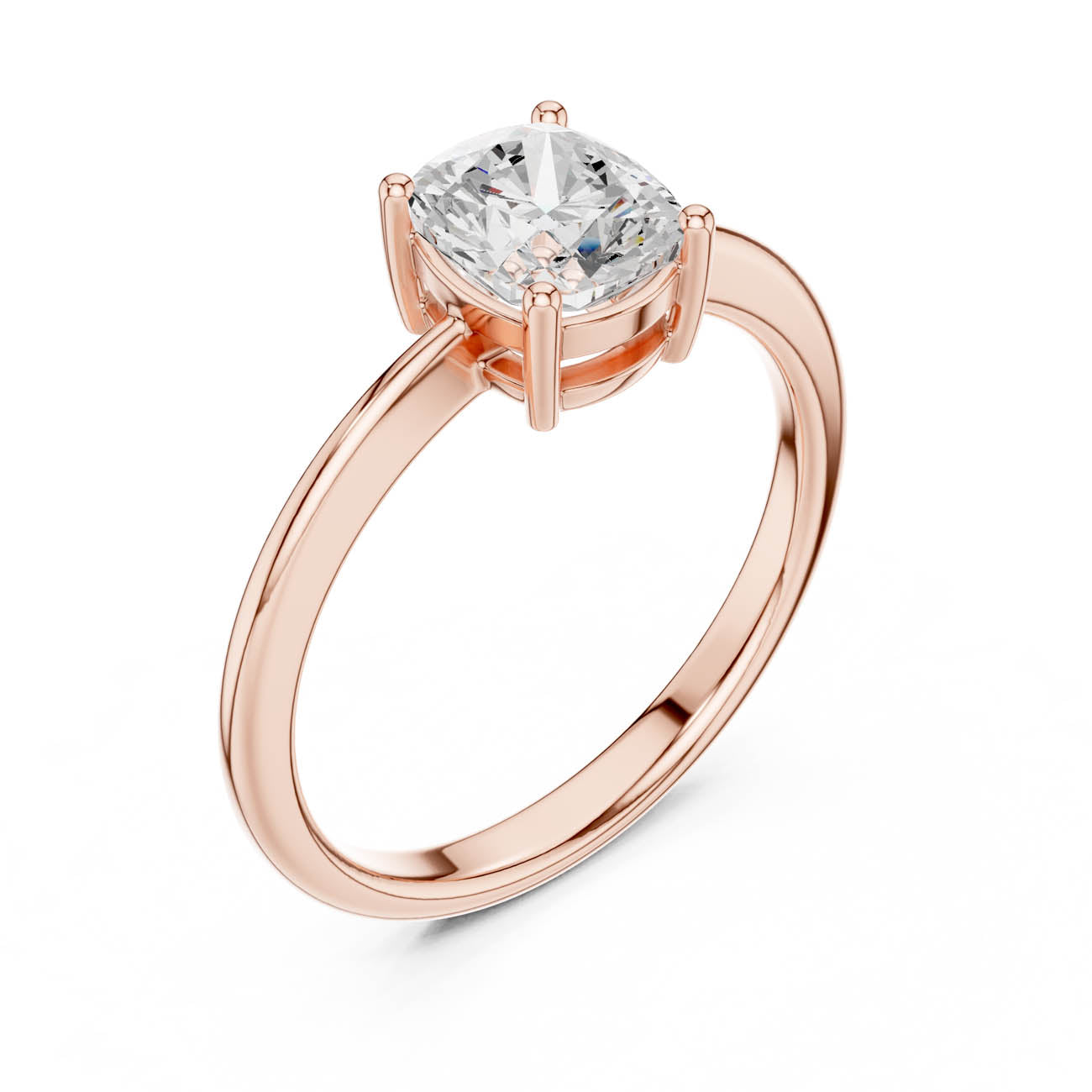 1.07 Ct. Cushion-Cut Diamond Solitaire Ring (DDLR-501) 6